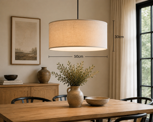 Drum pendant light shade