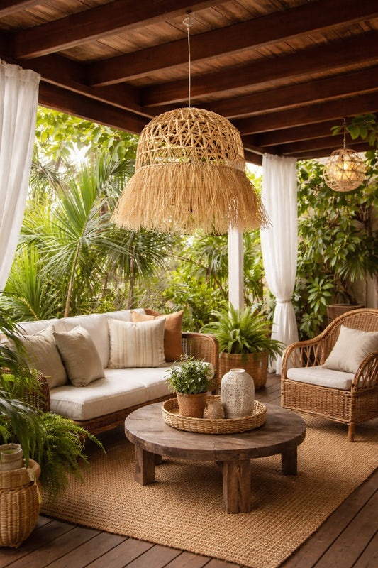 Boho Fringe Pendant Light