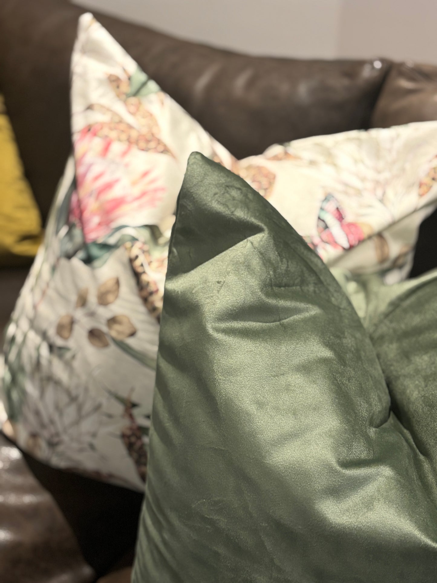 Sage velvet scatter cushion cover