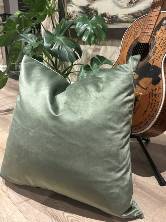 Sage velvet scatter cushion cover