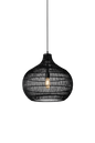 Black woven pendant light