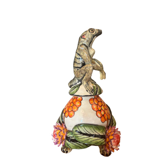 Decorative vase with floral design 
