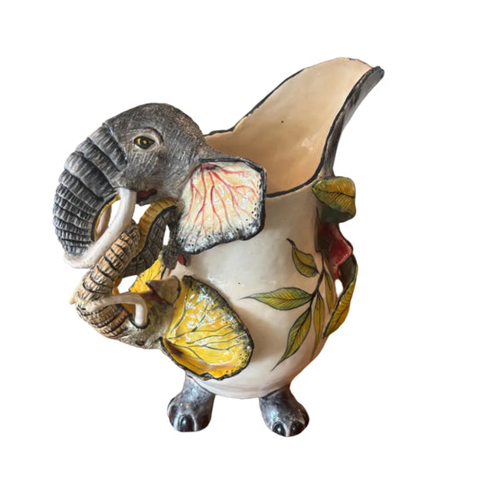 Collectable, decorative ceramic jug with elephant. 
