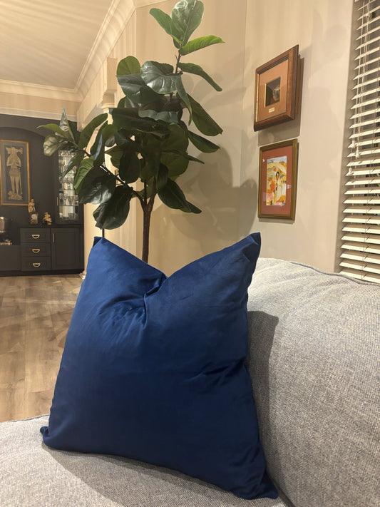 Midnight Blue velvet scatter cushion cover