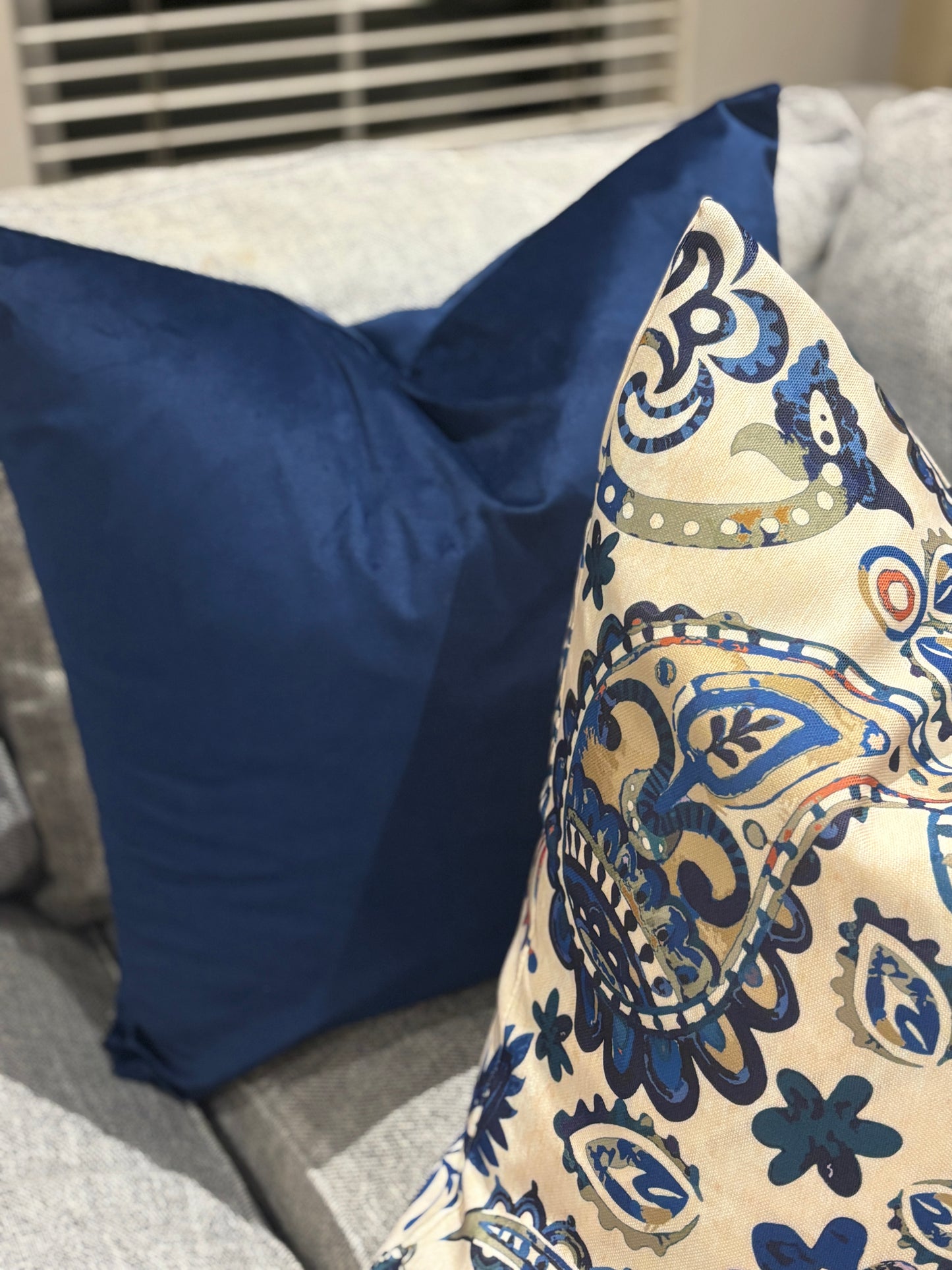 Midnight Blue velvet scatter cushion cover