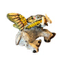 Whimsical winged elephant. Nursery ornament or Christmas tree ornament 