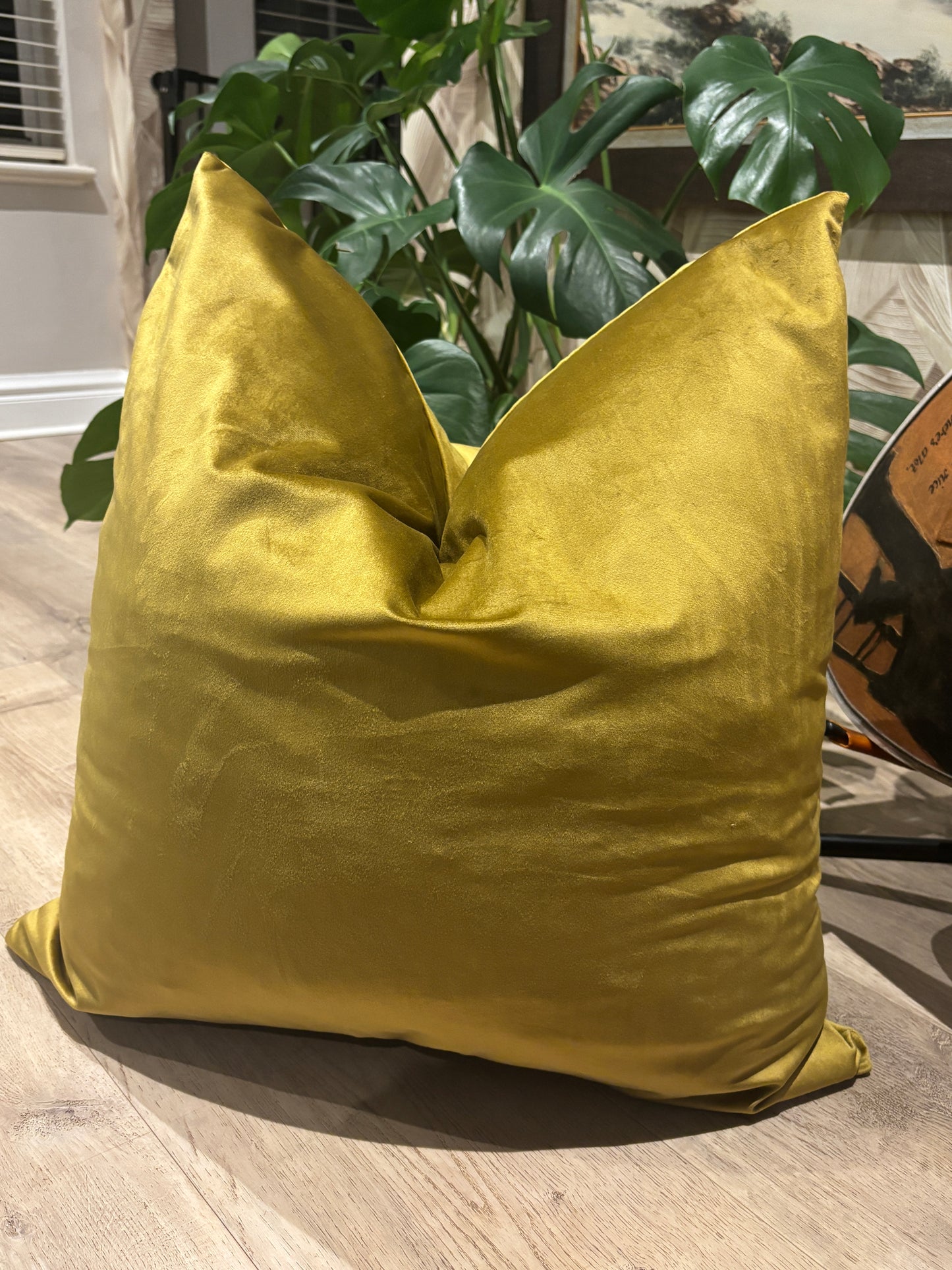 Olive Gold velvet scatter cushion cover