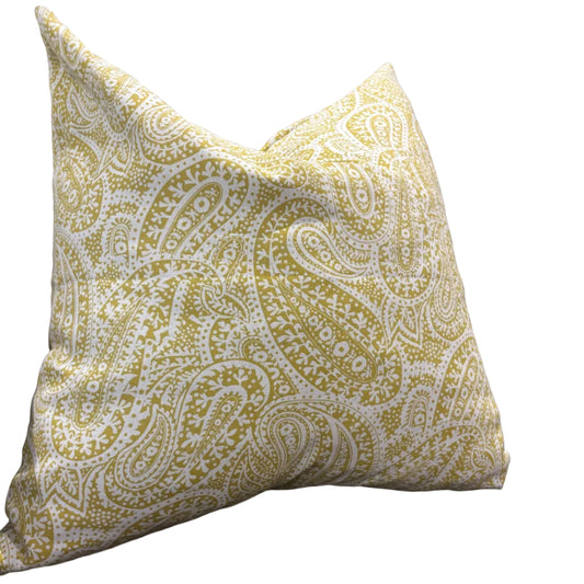 Mustard Paisley scatter cushion cover