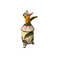 Decorative container with a lid. Atop the lid sits a bird.  Hand painted florals. Ceramic art. Scented candle inside. 