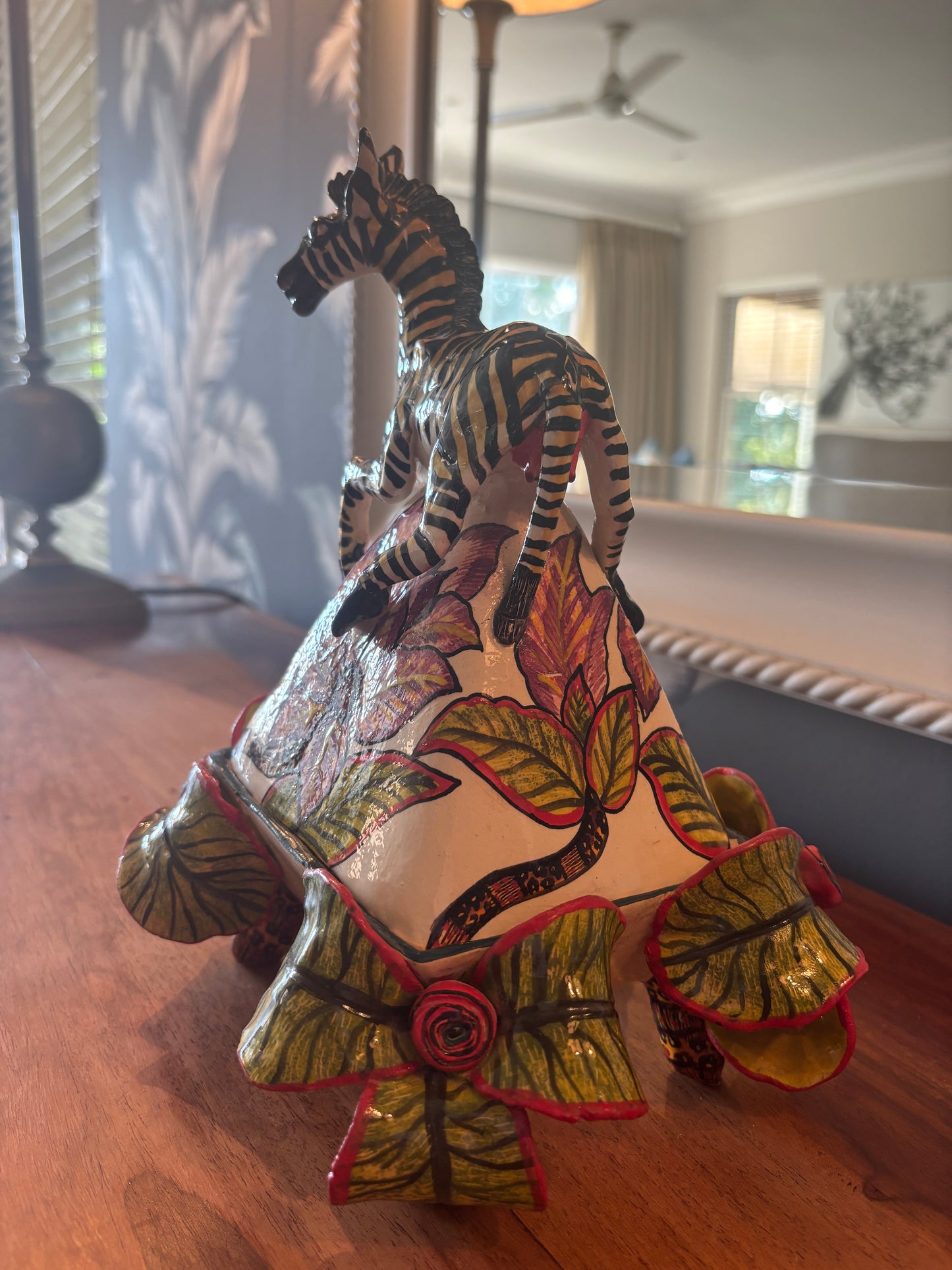 Zebra butter dish