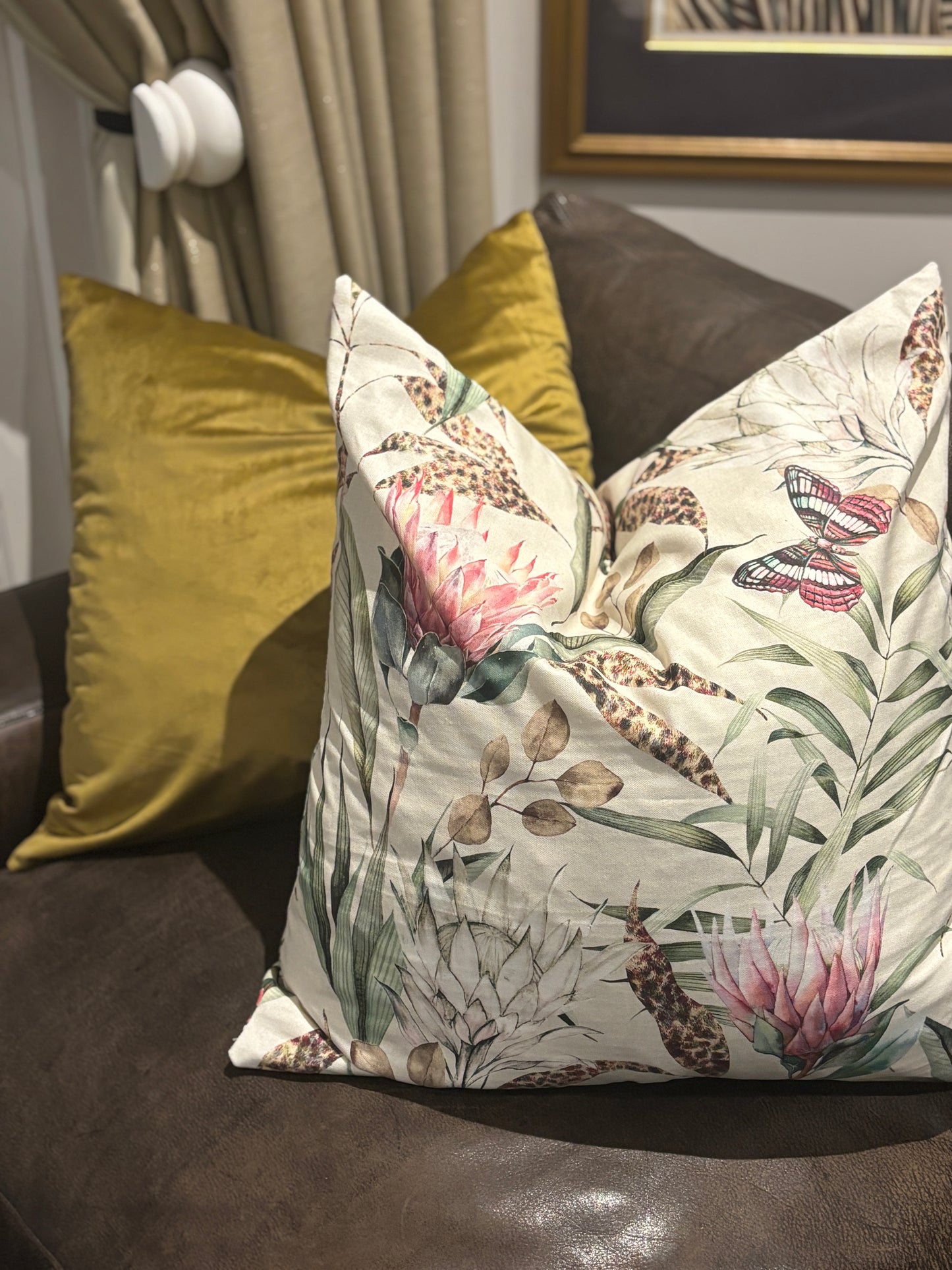 Olive Gold velvet scatter cushion cover